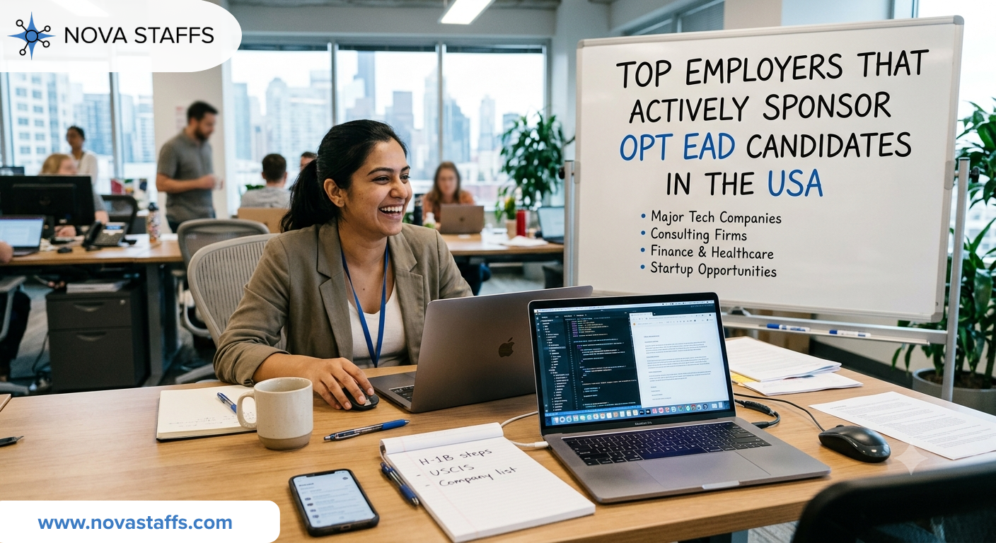 International graduate researching OPT EAD friendly employers and job opportunities in the USA.